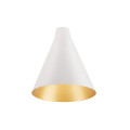 Lalu® cone 15, abat-jour, mix&match, h : 17 cm, blanc/or