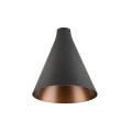 Lalu® cone 15, abat-jour, mix&match, h : 17 cm, noir/bronze antique