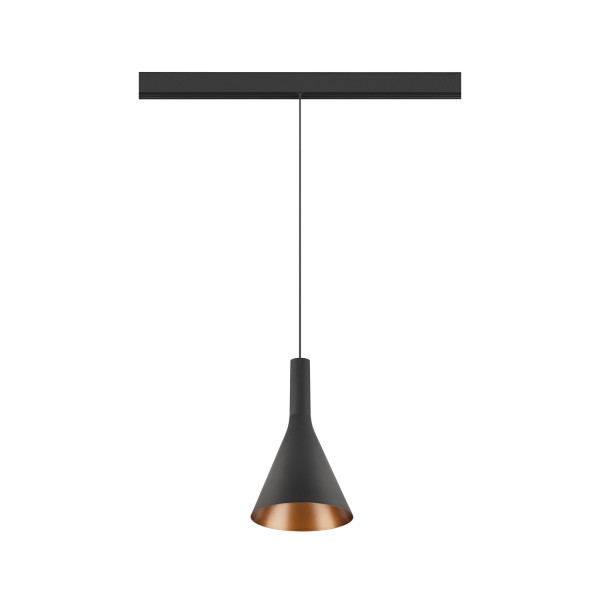 Lalu® cone 15, abat-jour, mix&match, h : 17 cm, noir/bronze antique