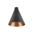 Lalu® cone 15, abat-jour, mix&match, h : 17 cm, noir/bronze antique