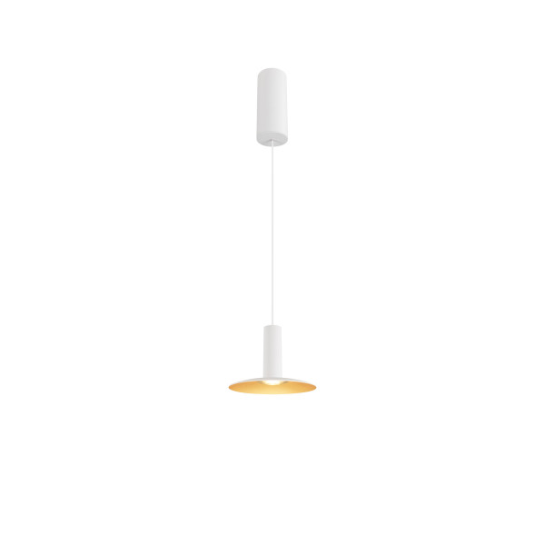 Lalu® elypse 15, abat-jour, mix&match, h : 1,4 cm, blanc/or