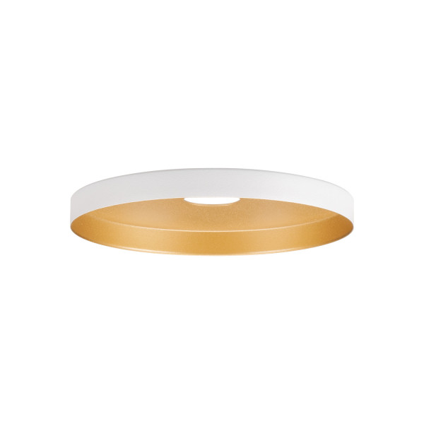 Lalu® plate 15, abat-jour, mix&match, h : 1,5 cm, blanc/or