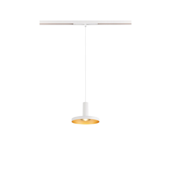 Lalu® plate 15, abat-jour, mix&match, h : 1,5 cm, blanc/or