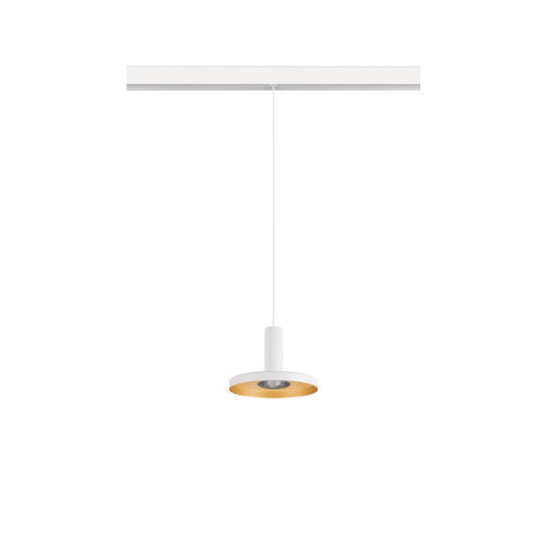 Lalu® plate 15, abat-jour, mix&match, h : 1,5 cm, blanc/or
