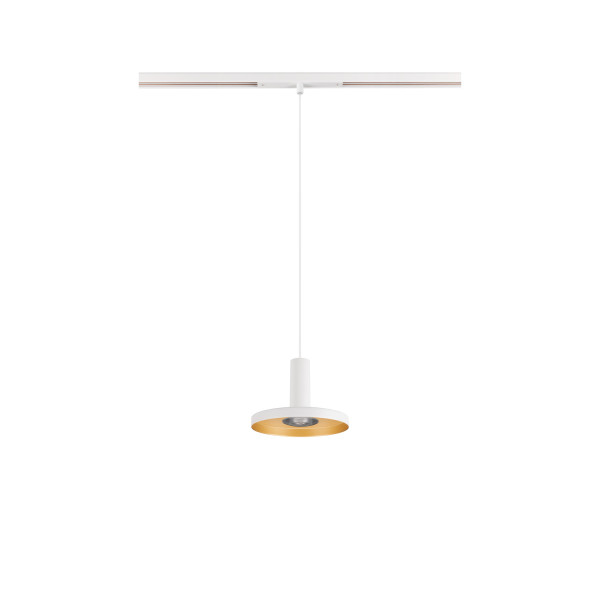 Lalu® plate 15, abat-jour, mix&match, h : 1,5 cm, blanc/or