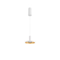 Lalu® plate 15, abat-jour, mix&match, h : 1,5 cm, blanc/or