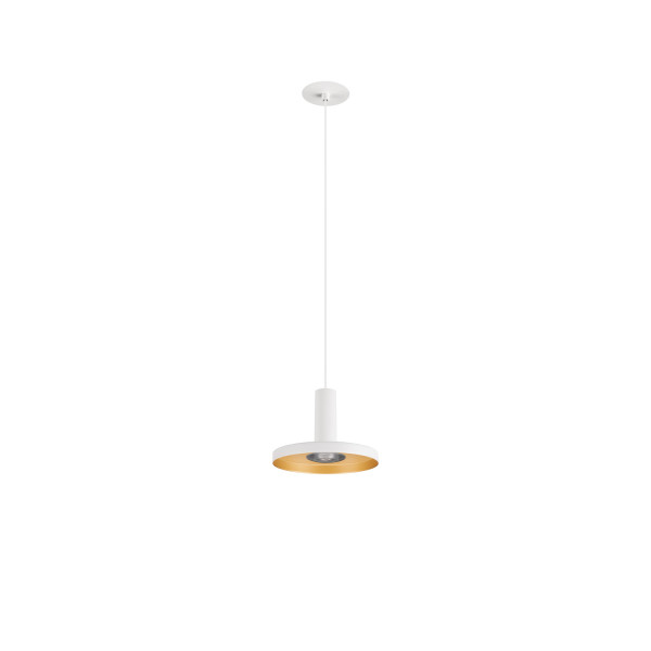 Lalu® plate 15, abat-jour, mix&match, h : 1,5 cm, blanc/or