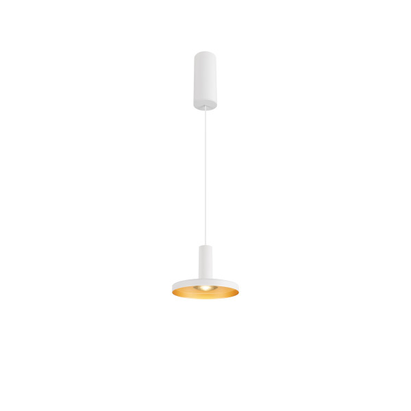Lalu® plate 15, abat-jour, mix&match, h : 1,5 cm, blanc/or