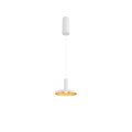 Lalu® plate 15, abat-jour, mix&match, h : 1,5 cm, blanc/or