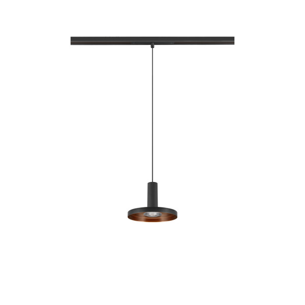 Lalu® plate 15, abat-jour, mix&match, h : 1,5 cm, noir/bronze antique