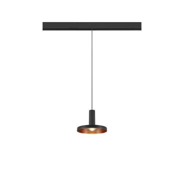 Lalu® plate 15, abat-jour, mix&match, h : 1,5 cm, noir/bronze antique