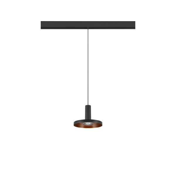 Lalu® plate 15, abat-jour, mix&match, h : 1,5 cm, noir/bronze antique