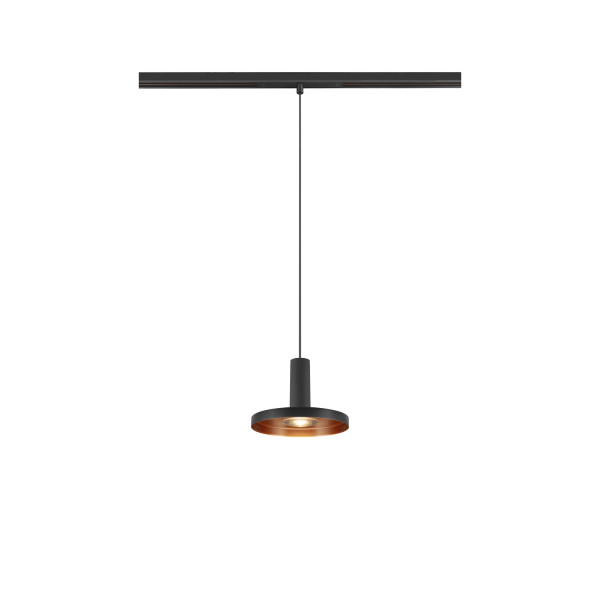 Lalu® plate 15, abat-jour, mix&match, h : 1,5 cm, noir/bronze antique
