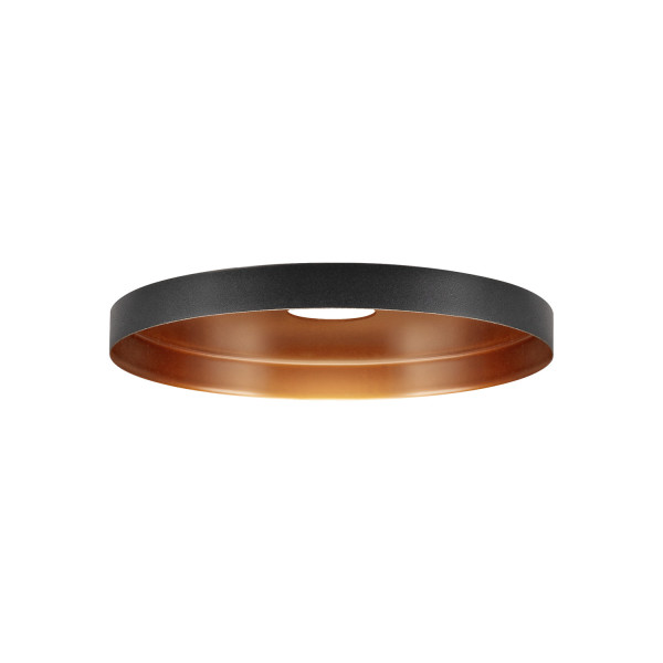 Lalu® plate 15, abat-jour, mix&match, h : 1,5 cm, noir/bronze antique