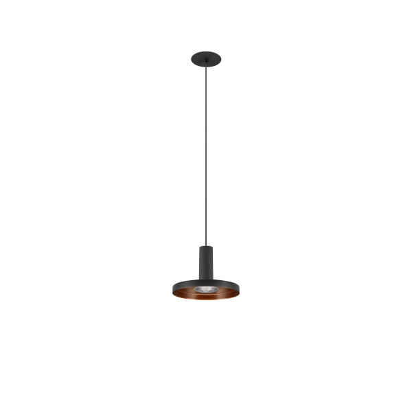 Lalu® plate 15, abat-jour, mix&match, h : 1,5 cm, noir/bronze antique