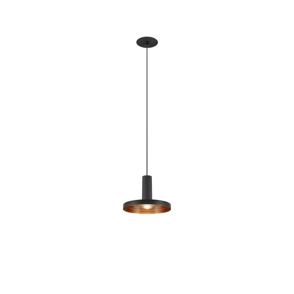 Lalu® plate 15, abat-jour, mix&match, h : 1,5 cm, noir/bronze antique