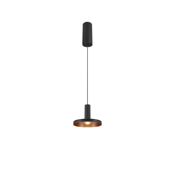 Lalu® plate 15, abat-jour, mix&match, h : 1,5 cm, noir/bronze antique