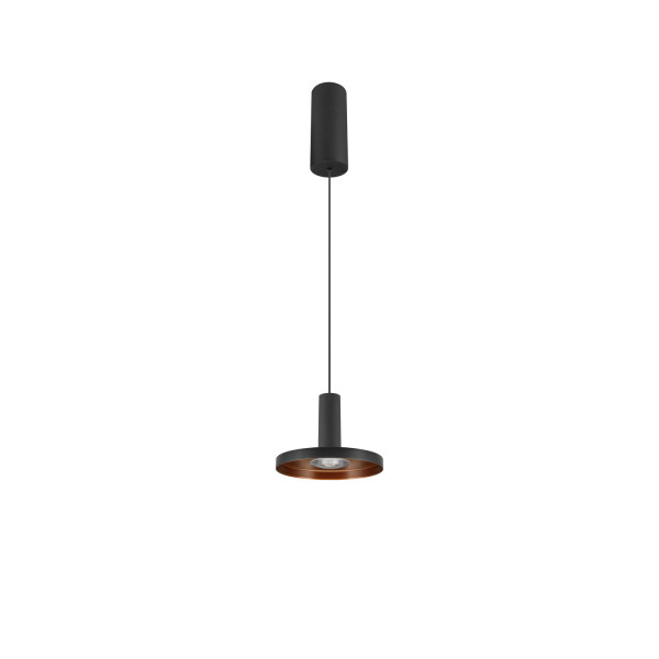 Lalu® plate 15, abat-jour, mix&match, h : 1,5 cm, noir/bronze antique