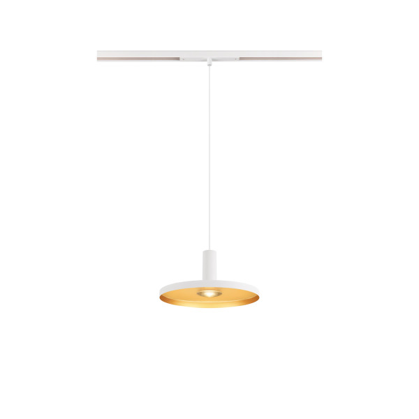 Lalu® plate 22, abat-jour, mix&match, h : 1,5 cm, blanc/or