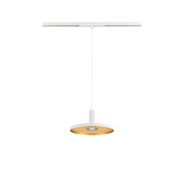 Lalu® plate 22, abat-jour, mix&match, h : 1,5 cm, blanc/or