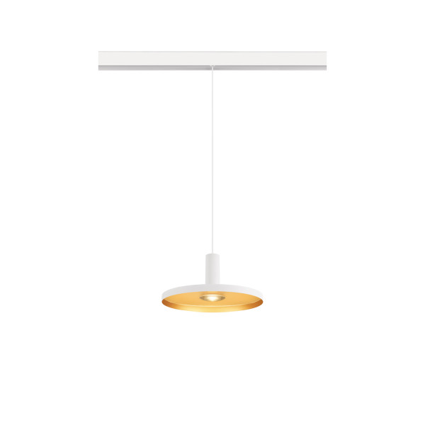 Lalu® plate 22, abat-jour, mix&match, h : 1,5 cm, blanc/or