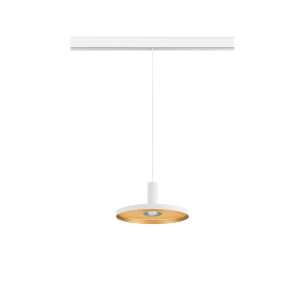 Lalu® plate 22, abat-jour, mix&match, h : 1,5 cm, blanc/or