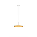 Lalu® plate 22, abat-jour, mix&match, h : 1,5 cm, blanc/or