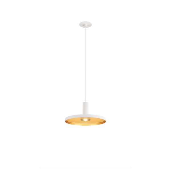 Lalu® plate 22, abat-jour, mix&match, h : 1,5 cm, blanc/or