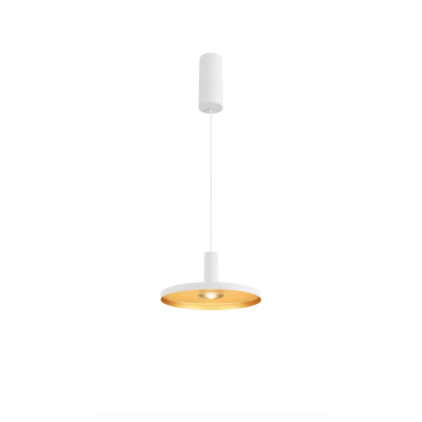 Lalu® plate 22, abat-jour, mix&match, h : 1,5 cm, blanc/or