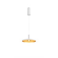 Lalu® plate 22, abat-jour, mix&match, h : 1,5 cm, blanc/or