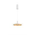 Lalu® plate 22, abat-jour, mix&match, h : 1,5 cm, blanc/or