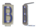 Michaud lot 25 lettres b 6x11 alu ivoire/bleu