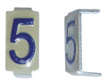 Michaud lot 25 chiffres 5 6x11 alu ivoire/bleu