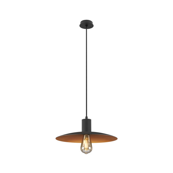 Lalu®, abat-jour, base e27, mix&match, h : 3,5 cm, noir/bronze antique