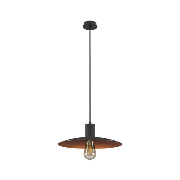 Lalu®, abat-jour, base e27, mix&match, h : 3,5 cm, noir/bronze antique
