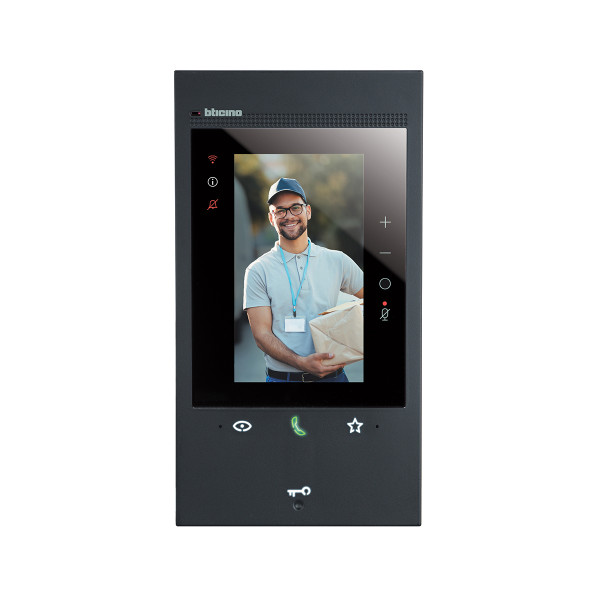 Poste intérieur Classe 300EOS noir 5" vertical avec Alexa et Netatmo
