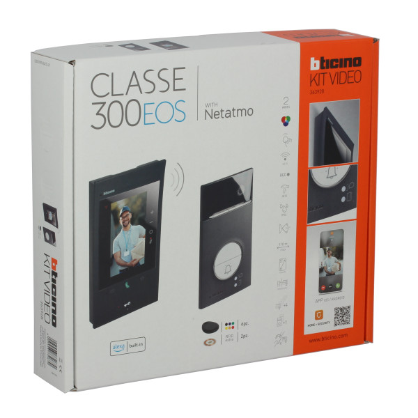 Kit portier connecté Classe 300EOS 5" With Netatmo et platine Linea 3000 noire