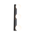 Applique - plafonnier gove ip44  max 3x20w g9 satin/noir mat verre/metal
