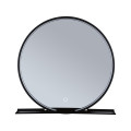 Miroir miro rond ip44 tunw led 10,5w 500mm noir 230v metal/ac