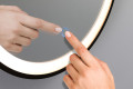 Miroir miro rond avec cadre ip44 tunw led 7,5w 400mm noir 230v metal/ac