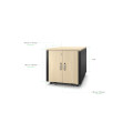 Apc netshelter - rack informatique insonorisé - 12u - finition erable