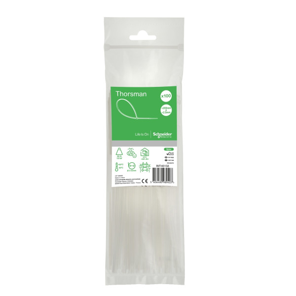 Thorsman colliers de serrage 200x2.5 incolore, 100p