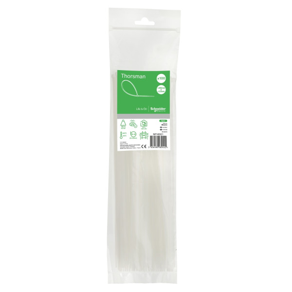 Colliers de serrage 300x3.6mm Schneider Thorsman  incolore lot de 100 pièces