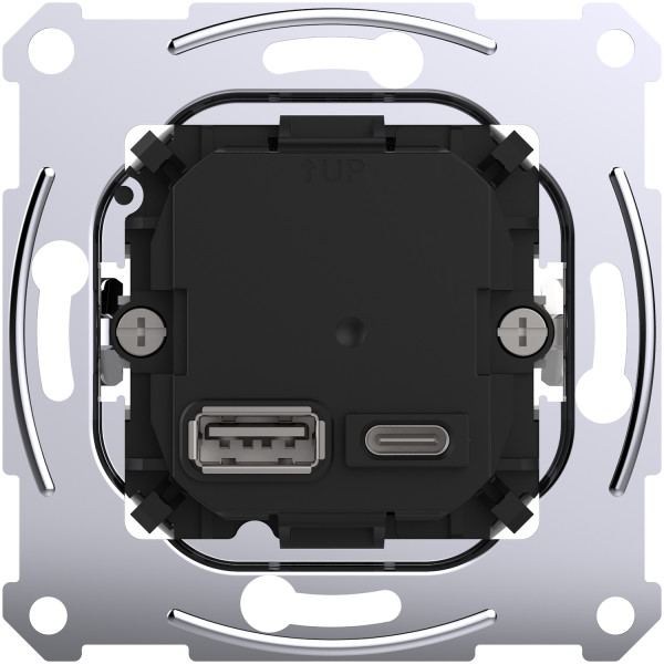 D-life - prise chargeur usb double - c 45w + a 7,5w - méca seul