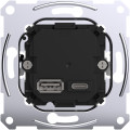 D-life - prise chargeur usb double - c 45w + a 7,5w - méca seul