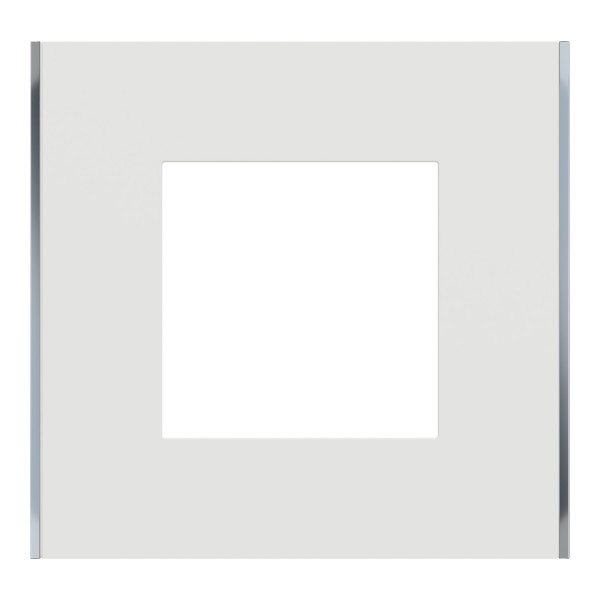 Unica déco subtil - plaque de finition - blanc liseré argent  - 1p