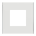 Unica déco subtil - plaque de finition - blanc liseré argent  - 1p
