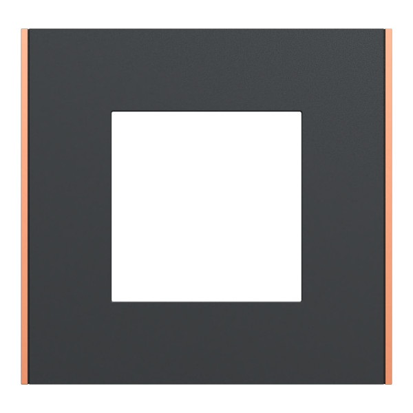 Unica déco subtil - plaque de finition - anthracite liseré cuivre  - 1p