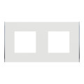 Unica déco subtil - plaque de finition - blanc liseré argent  - 2p - horiz vert