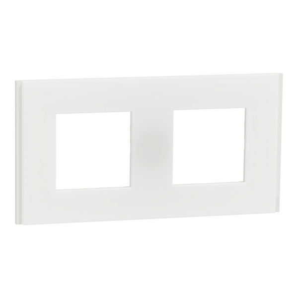 Unica déco signature - plaque de finition - blanc neige - 2p - horiz vert
